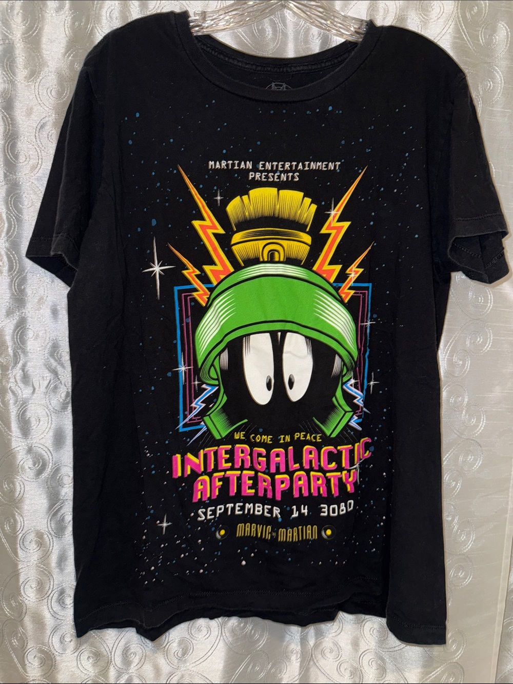 Marvin the Martian Intergalactic Afterparty Graphic Tee Women’s Size Large 🔥 G7